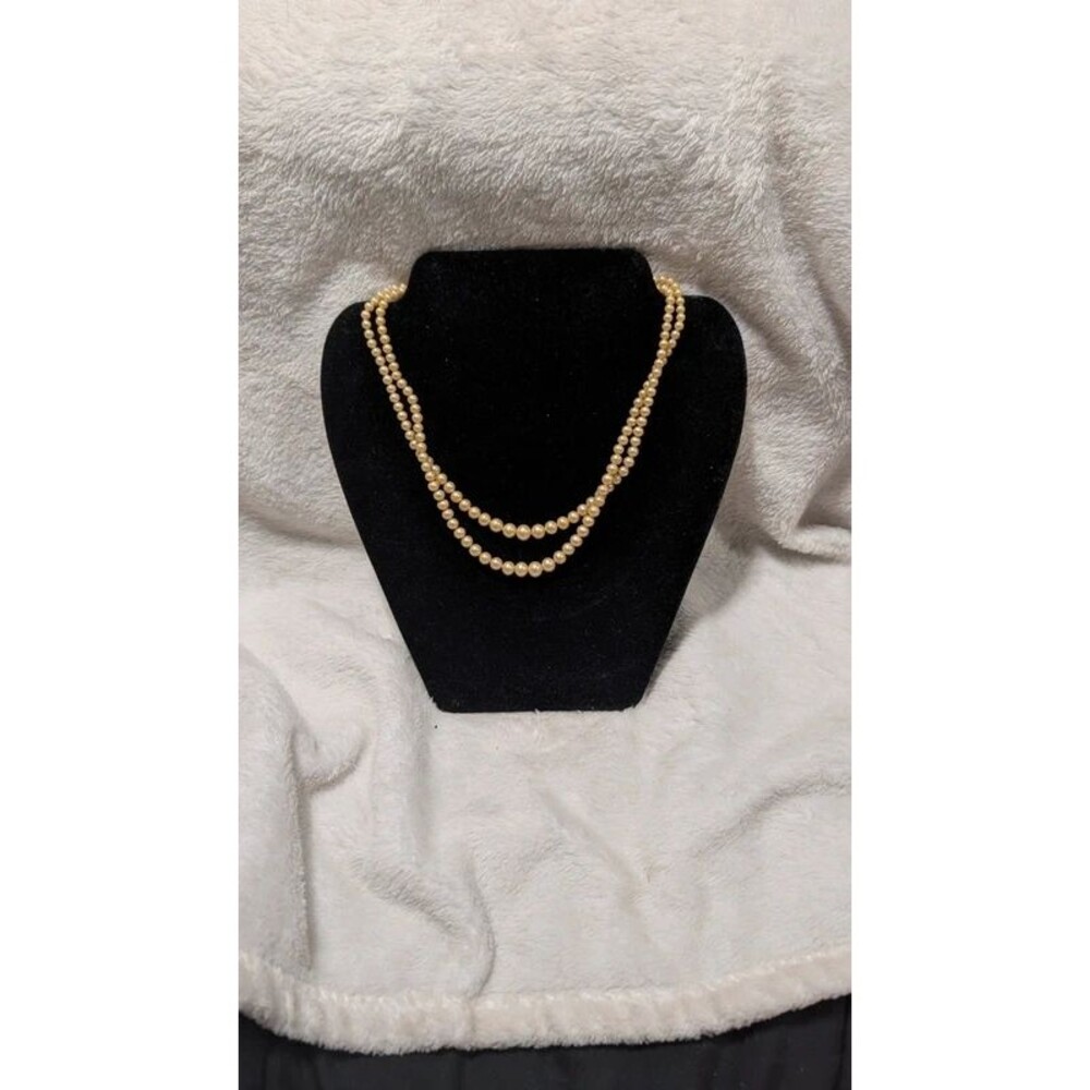 Vintage Double Strand Faux Pearl Necklace